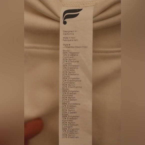 EUC White Fabletics Powerhold Active Leggings Size L - Picture 4 of 5